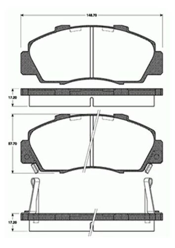 MGA 55308 Fren Balatası Ön Accord 98-02 Cr-V 97-01 Hr-V 98- Legend 91- Prelude 92- Shuttle 94- / 600 93- ürün görseli 1