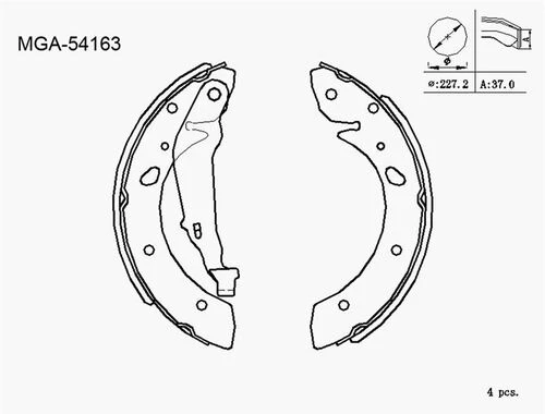 MGA 54163 KAMPANA BALATA AVENSIS 97-02 228x36 ürün görseli 1