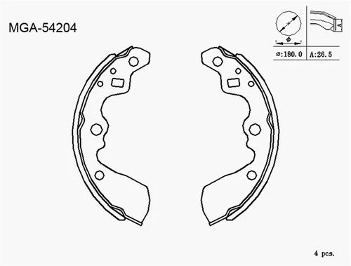 Mga 54204 Kampana Balata Suzuki Swift 90-96 Sf309 5320060820 ürün görseli 1