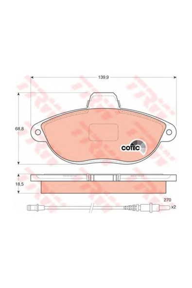 Ön Balata (fıat Scudo 1.9 Td) ürün görseli 1