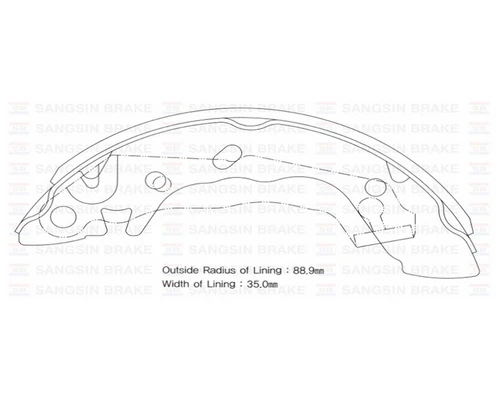 SANGSIN SA046 Kampana Balata Excel 90-96 Gs8568-Gs8684 ürün görseli 1