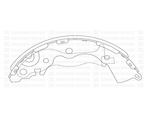 SANGSIN SA153 Kampana Balata Accent Era Accent Sedan Rio 05- 1.4Gl 1.6Gls-1.5CRDI Gls Abssız Gs8766 ürün görseli 1