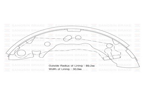SANGSING SA047 KAMPANA BALATA ACCENT 1.3 1.3I 12V 1.5i 12V 1.5i 1 ürün görseli 1