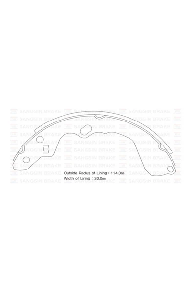 SANGSING SA079 Fren Balatası Arka Kampana Carens 99-06 Clarus 95-00 ürün görseli 1