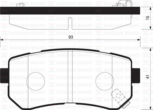 SANGSIN SP1187 Fren Balatası Arka Accent Era 1.4 Gl-1.5 CRDI 1.6 Gls 05- Rio 02- Kia Ceed 07- Gdb3421-Gdb3474 ürün görseli 1