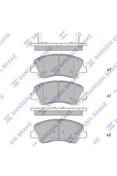 Sp1399a Fren Balatası Ön I20 14- Cerato 16- 58101-c8a00 Uyumlu ürün görseli 1