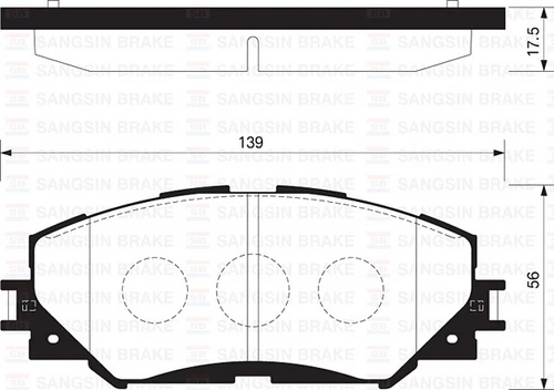 SANGSING SP2093 Fren Balatası Ön Corolla Uyumlu 1.6 01-09 1.8 05-07 Auris 1.4 1.6 Vtı 03-07 1.8 Vvtı 10-06 Gdb3425 ürün görseli 1