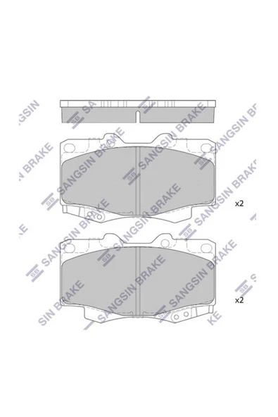 SANGSING SP1375 Fren Balatası Ön Hilux Pickup 2.5D 4D 4Wd 01- Gdb3428 ürün görseli 1
