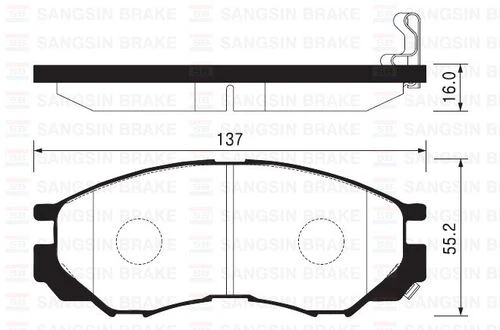 Sangsin Sp2011 Ön Balata Disk Mitsubishi L200 Strakar 01 Mr205256 ürün görseli 1