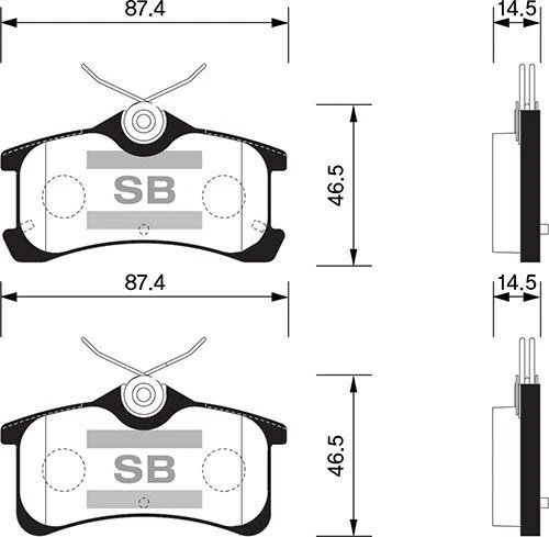 SANGSING SP1575 Fren Balatası Arka Corolla Uyumlu 00-02 Avensis 00-02 Dizel ürün görseli 1