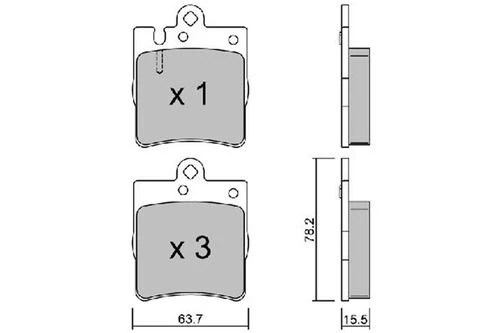 Trw Gdb1421 Fren Balatası Arka W203 02-07 Cl203 02-08 C209 02-09 W210 97-02 R171 04-10 34202820 ürün görseli 1
