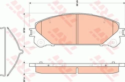 TRW GDB3484 Fren Balatası Ön Rav4 12- ürün görseli 1