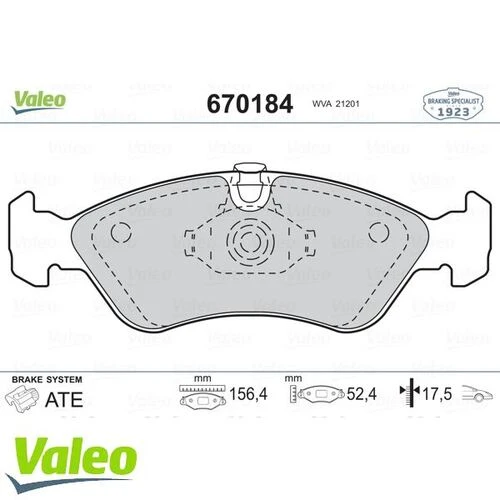 VALEO 670184 ÖN BALATA ASTRA F (91-98) CALIBRA-OMEGA-VECTRA A 1.8 ürün görseli 1