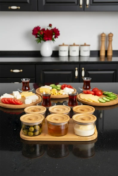 Bambum Lincoln - 13 Parça Cam Kahvaltılık Takımı - 6