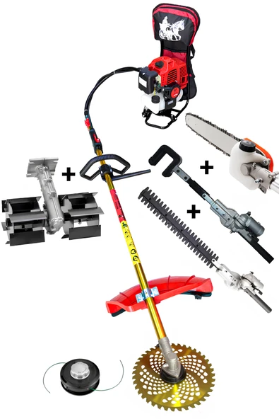 Ablacks Sırt Tırpan + Çit Kesme + Dal Budama + Ağaç Silkeleme + Paletli Çapa Aparatı ürün görseli