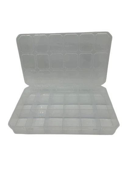 Organizer Plastik Kutu Box 18 Sabit Bölmeli 185x295x40mm