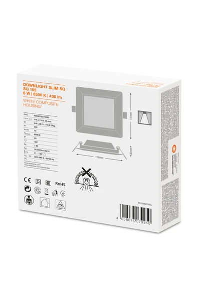 Ledvace Led 6W 6500K 480lm IP20 Beyaz Işık Gömme Spot - Resim 5