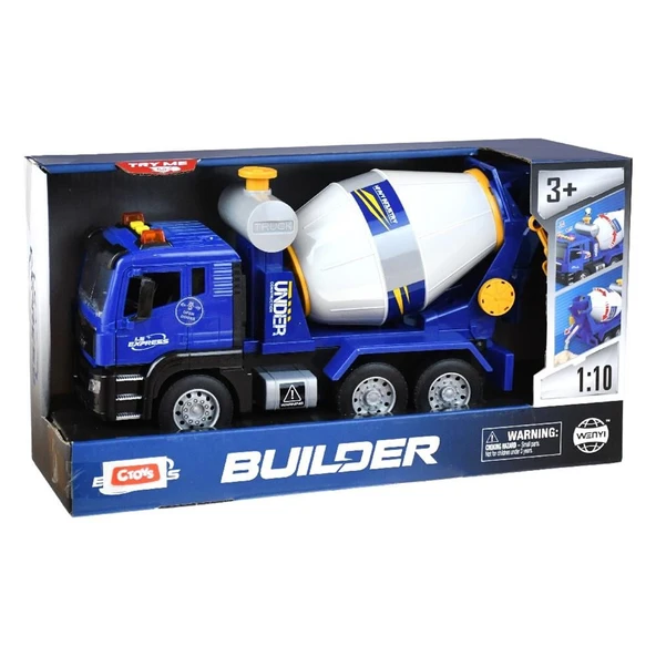 Ceren Ctoys Sesli Işıklı Pilli Beton Mikseri Mavi WY1111B - 3