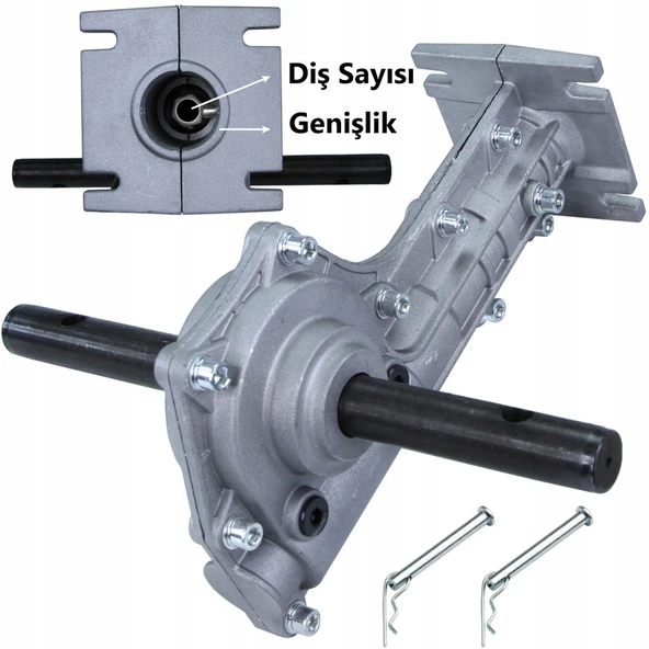 Ablacks Tırpan Akrep Toprak Çapalama Aparatı Sırt Yan Uyumlu 26MM 4 Diş (Kare) - 2