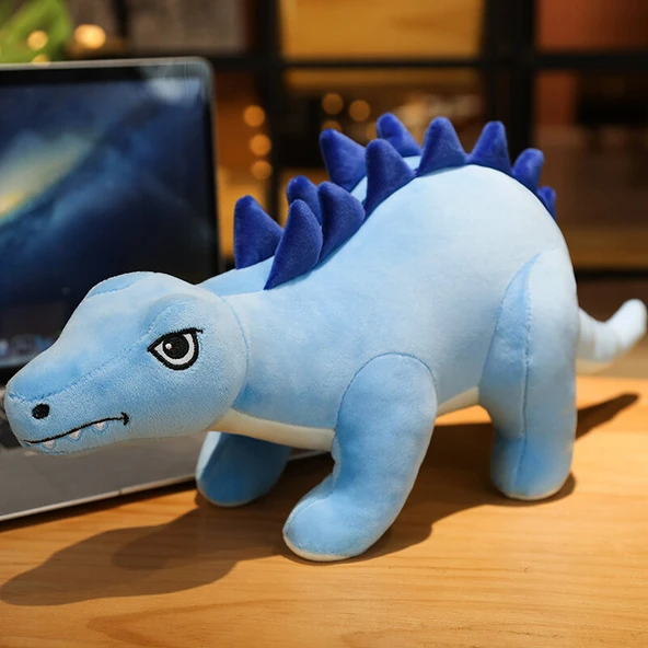 Peluş Dinozor Oyuncağı - Mavi - 80cm