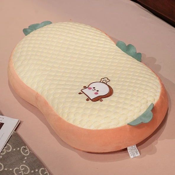 Buz Dou Dou ve Lateks Kedi Karnı Yastığı - Tost Mink Kadife - 55*35