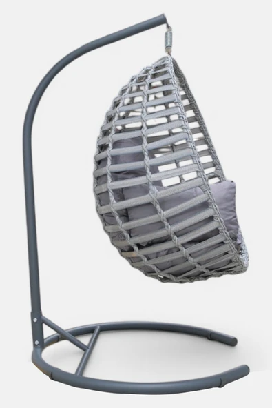 Niron I2 Royal Rattan Tekli Salıncak – Bahçe ve Balkon Salıncağı - Minderli ve yaylı Model - Özel Teslimat - 3