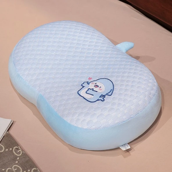 Buz Dou Dou ve Lateks Kedi Karnı Yastığı - Köpekbalığı Mink Kadife - 55*35