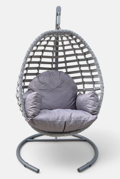 Niron I2 Royal Rattan Tekli Salıncak – Bahçe ve Balkon Salıncağı - Minderli ve yaylı Model - Özel Teslimat - 2