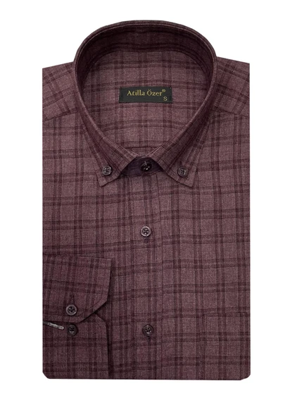 Atilla Özer Uzun Kol Klasik Erkek Gömlek 7330 - Resim 5