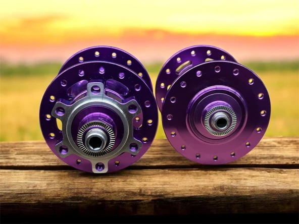 Forte Gt Xbyc 680 Bisiklet Hub Sesli Ön Arka Kaset Göbek Seti 32 Delik 6 Vida Qr Mandal Mor - 4