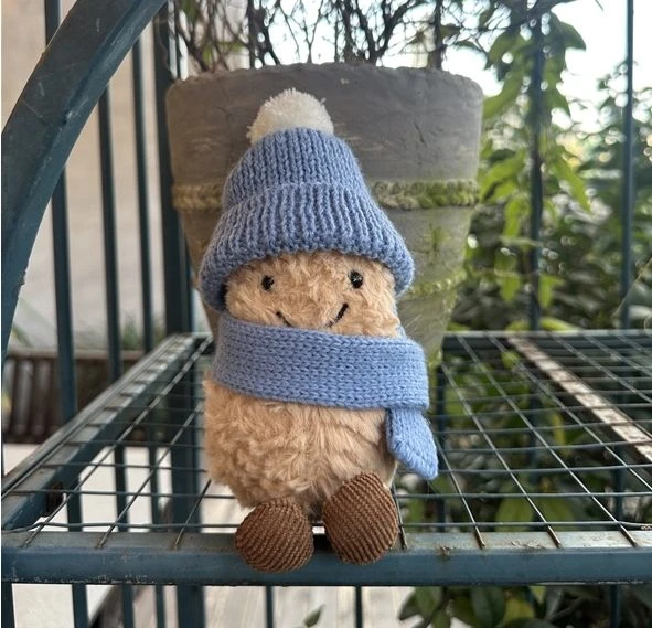 Peluş Oyuncak Kıyafet Seti - Fıstık - Şapka ve Atkı