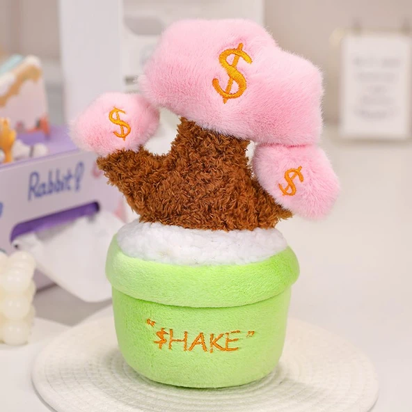 Mengqu Kupa ve Para Ağacı Peluş Oyuncak - Sarı Para Ağacı - Resim 8