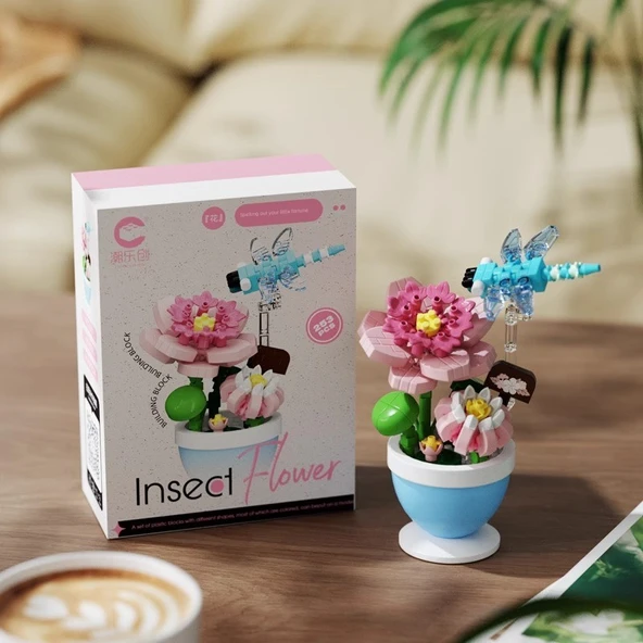 Trendy Saksı Yapı Blokları - Çiçek Elfleri-Kelebek Dansı - 6