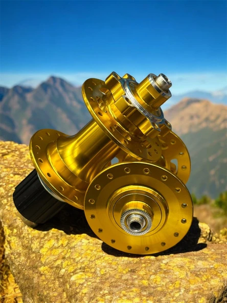 Forte Gt Xbyc 680 Bisiklet Hub Sesli Ön Arka Kaset Göbek Seti 32 Delik 6 Vida Qr Mandal Gold - 3