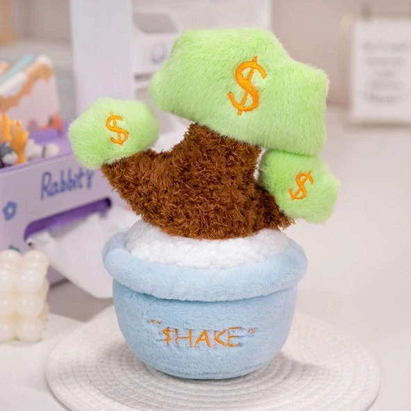 Mengqu Kupa ve Para Ağacı Peluş Oyuncak - Sarı Para Ağacı - Resim 9