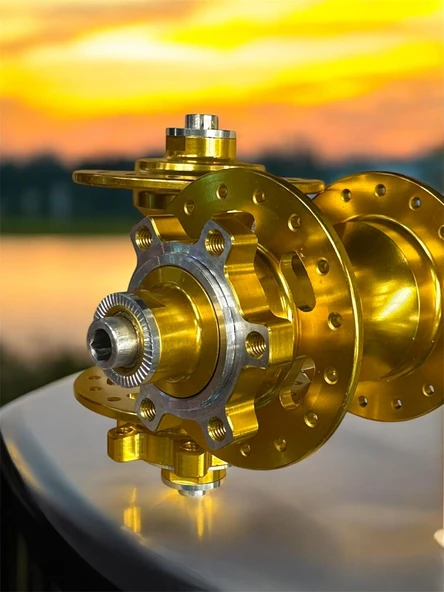 Forte Gt Xbyc 680 Bisiklet Hub Sesli Ön Arka Kaset Göbek Seti 32 Delik 6 Vida Qr Mandal Gold - 4