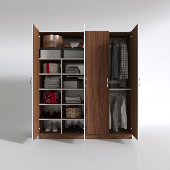 Kenzlife gardırop 4 kapılı kaktüs 180*160*52 cvz XLARGE kapaklı gardolap dolap - 2