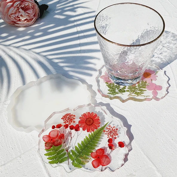 Çocuklar için DIY Malzeme Bilim Deney Kiti - Kırmızı Gerçek Çiçek Versiyonu Altlıklar + Etiketler - 8