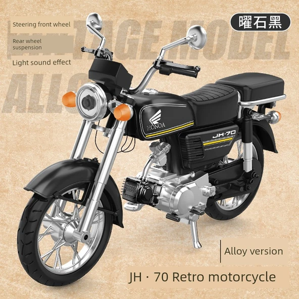 1:10 Ölçekli Jialing Motosiklet Modeli - Siyah