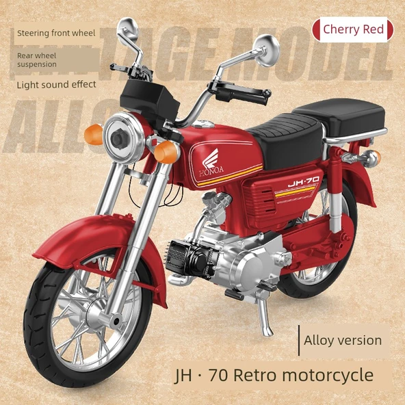 1:10 Ölçekli Jialing Motosiklet Modeli - Kırmızı