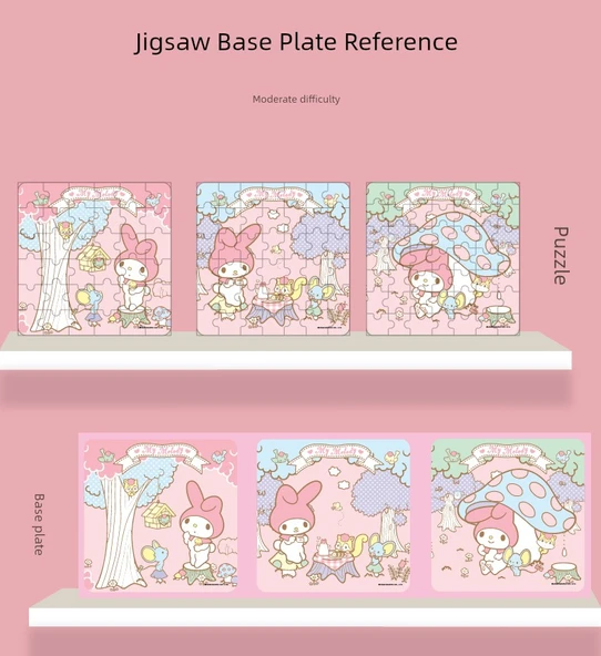 Sanrio Çocuklar Magnetik Bulmaca - Piggy Page 1-5 Tam Set - 10