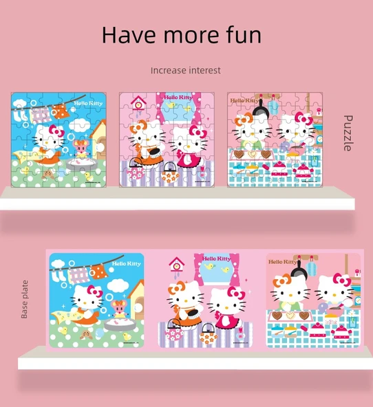 Sanrio Çocuklar Magnetik Bulmaca - 4. Sipariş Piggy Page - 11