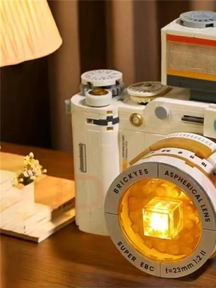 Retro Kamera Yapı Blokları Seti - Çift Kamera -2188 Mekanik Evren Yükseltmesi - 2