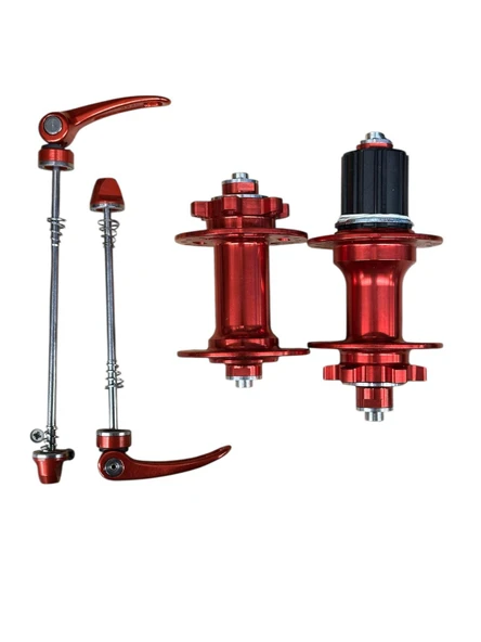 Forte Gt Xbyc 680 Bisiklet Hub Sesli Ön Arka Kaset Göbek Seti 32 Delik 6 Vida Qr Mandal Kırmızı ürün görseli