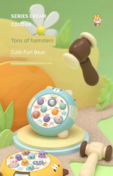Çocuklar için Whac-A-Mole Oyun Makinesi - Mavi Yavru Köpek (1 Çekiç) - 8