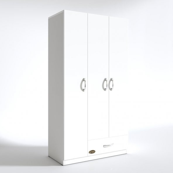 Kenzlife gardırop 3 kapılı 1 çekmeceli hanımeli 180x120x52 byz XLARGE kapaklı gardolap dolap - 2