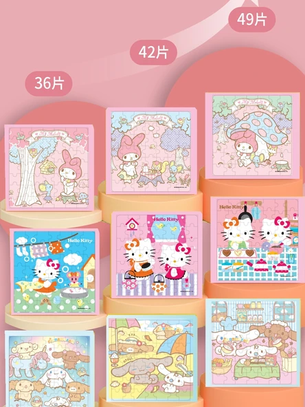 Sanrio Çocuklar Magnetik Bulmaca - Piggy Page 1-5 Tam Set - 4