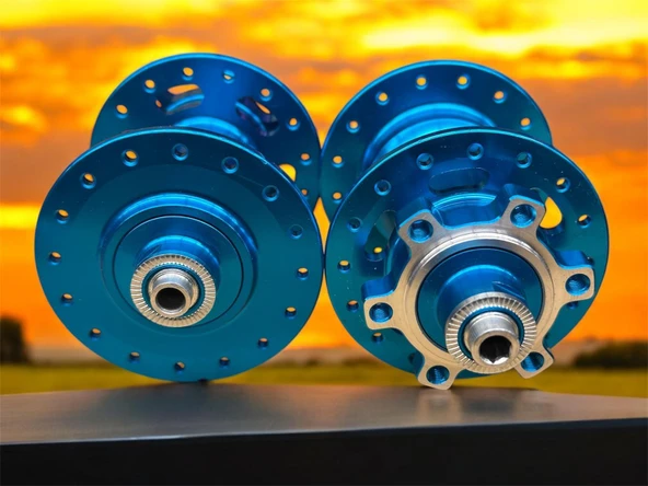 Forte Gt Xbyc 680 Bisiklet Hub Sesli Ön Arka Kaset Göbek Seti 32 Delik 6 Vida Qr Mandal Mavi - Resim 4