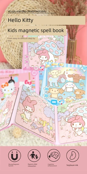 Sanrio Çocuklar Magnetik Bulmaca - 4. Sipariş Piggy Page - 6
