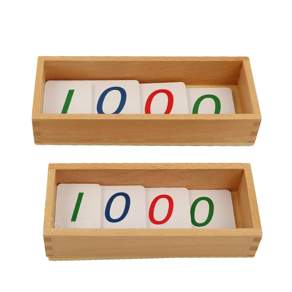 Montessori Matematik 1-1000 Ahşap Dijital Kartlar - Küçük - 6